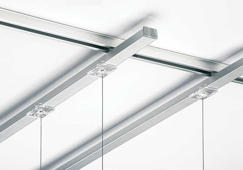 EasyGlide Track Display Systems for suspended promotional signs