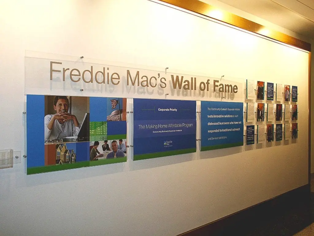 W1003 — Easy Access Acrylic Poster Frames and Custom Signage Wall Mounted with Edge-Grip System