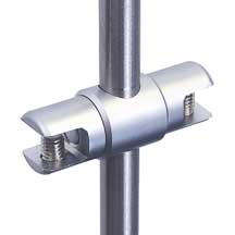 RG21-10 rod multi-position support for 6mm (1/4") thick panels and shelves | Nova Display Systems