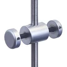 RS23-S rod support double for panels 10mm (3/8″) thick with holes | 6mm Rod Display System