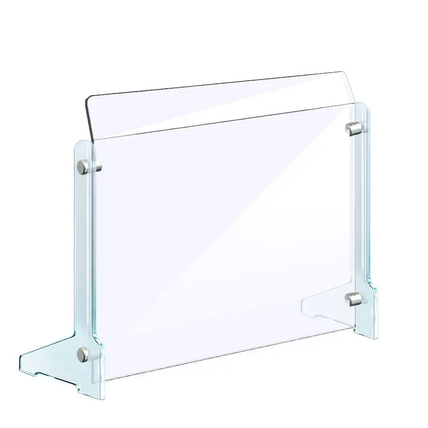 Countertop Acrylic Sneeze Guard / Modular – Supported with Acrylic Side Legs / Free-standing | Nova Display Systems