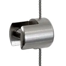 CP103/SS Cable Support Single-Sided for 3/8" Thick Vertical Panels for 1.5mm Cable Display System (#303 Stainless Steel)