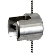 CP105/SS Cable Support Single-Sided for 1/2" Thick Vertical Panels for 1.5mm Cable Display System (#303 Stainless Steel)