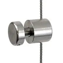 CP108/SS Cable Support with M6 Stud-Cap Single-Sided for Panels with Holes (#303 Stainless Steel)