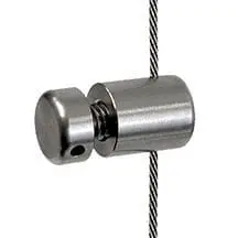 CP118/SS Cable Support with M6 Stud-Cap Single-Sided for Panels with Holes (#303 Stainless Steel)