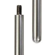 0.5M (1′ 7-11/16″) Long 10mm (3/8″) Diameter Threaded Rod / Dome Shape End (#303 Stainless Steel) | Nova Display Systems
