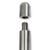 DECORATIVE END CAP for 10mm (3/8″) Dia. Rods (*Use with 10mm Stainless Rod System) | Nova Display Systems