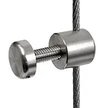 CP308/SS-1/2 Cable Support with M6 Stud-Cap Single-Sided for Panels with Holes (#303 Stainless Steel)