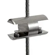 CS304/SS Cable Support Double-Sided for 3/8" Thick Shelf for 3mm Cable Display System (#303 Stainless Steel)