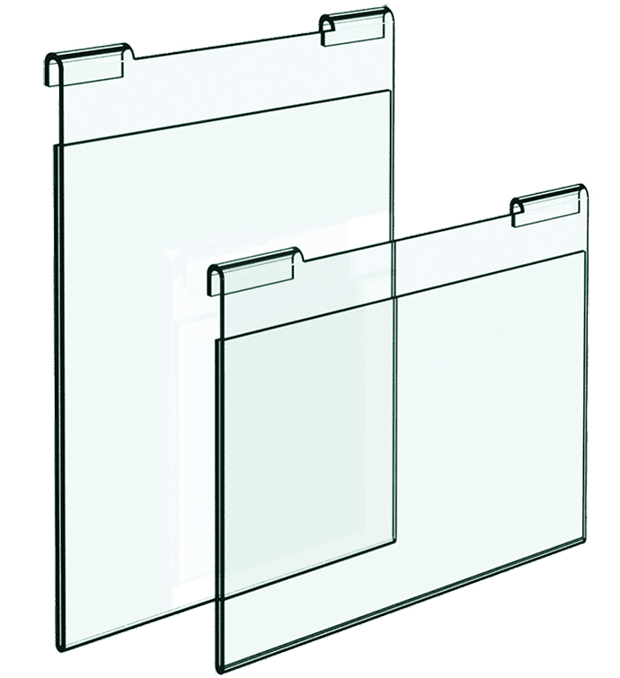 Hook-on Acrylic Holders for 10mm Horizontal Rods | Nova Display Systems