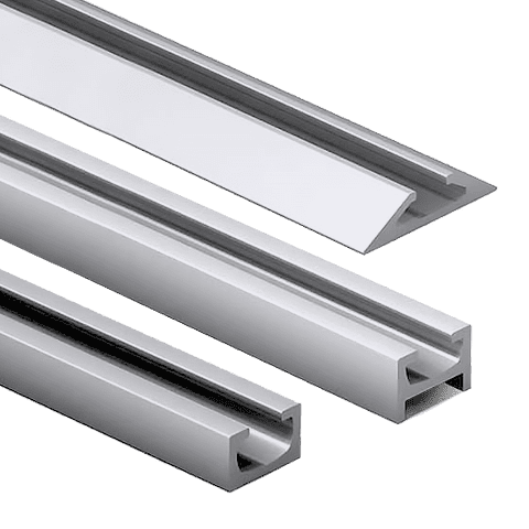 Rebate and Threshold Channel for Ceiling/Floor Cable/Rod Mounting