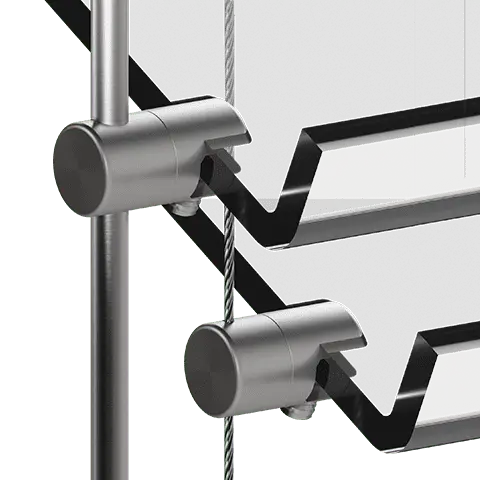 Sloping Acrylic Shelves — Angled Mounting Option | Nova Display Systems