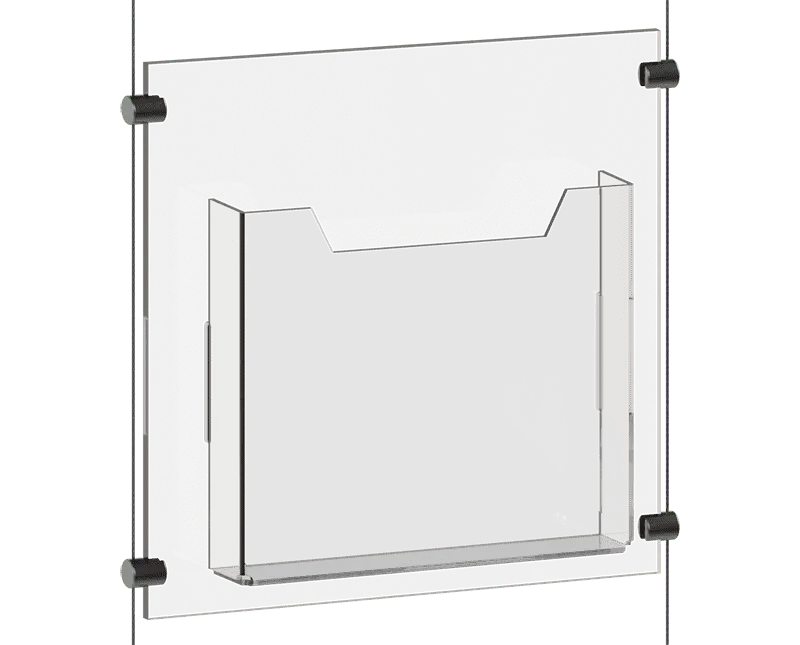 Acrylic Literature Holders for Cable/Rod Suspension | Nova Display Systems
