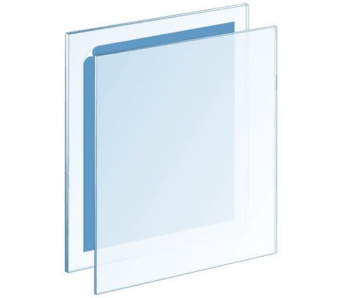 Clear/Non-Glare Acrylic Frame Set / No-Holes | Nova Display Systems