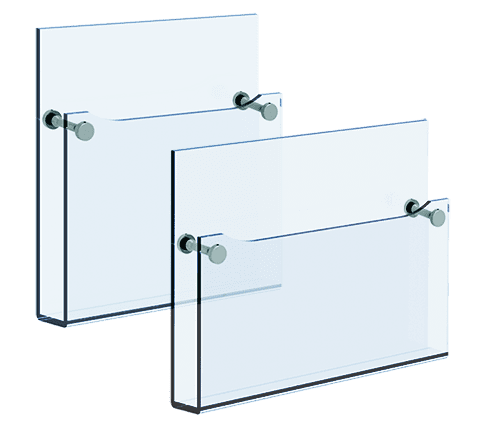 Clear Acrylic Brochure/Magazine Holders for Cable/Rod Systems | Nova Display Systems