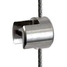 CP305/SS Cable Support Single-Sided for 1/2" Thick Vertical Panels for 1.5mm Cable Display System (#303 Stainless Steel)