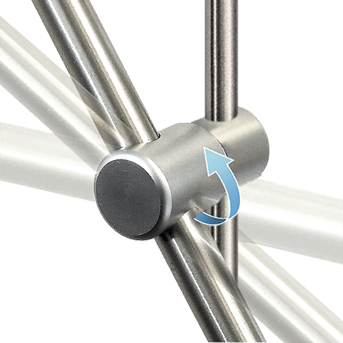 Multi-Position Support for 6mm Rod System Rod Hanging Applications — Support for 10mm Horizontal Rods | Nova Display Systems