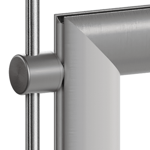 Specialty Supports — Rod Support for Aluminum Frame | Nova Display Systems