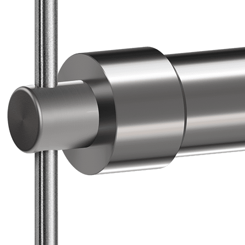 Specialty Supports — Rod Support with Boss for Hanging Rail | Nova Display Systems