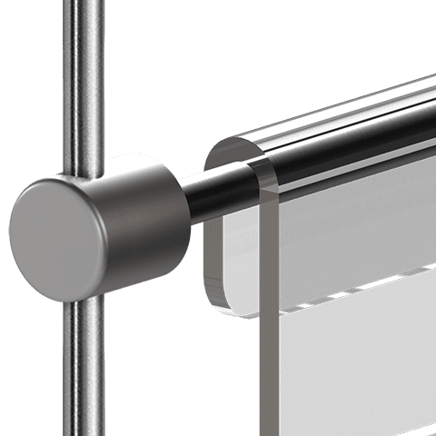 Standard Support for 6mm Rod System Rod Hanging Applications — Support for 6mm Horizontal Rods | Nova Display Systems