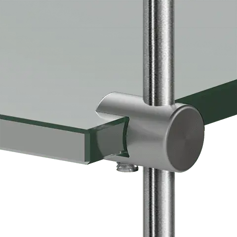 Standard Support for 10mm Rod System Shelf Applications — Side Clamp Support for Shelves | Nova Display Systems