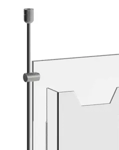 Ceiling-to-Floor 6mm Rod Suspension for Acrylic Brochure Holders | Nova Display Systems