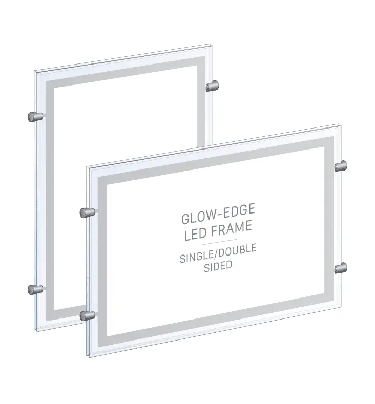 LED Light Pocket with Glowing Edges for Tabloid Size Inserts | Nova Display Systems