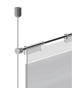 Ceiling-to-Floor 1.5mm Cable Suspension | Nova Display Systems