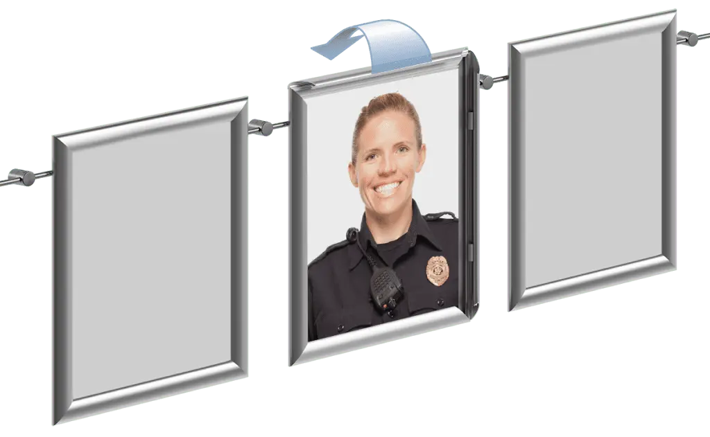 Hook-on Photo Display with Aluminum Frames | Nova Display Systems