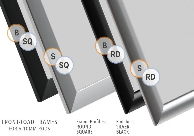 Hook-on Aluminum Frames — Finish and Profile Style | Nova Display Systems