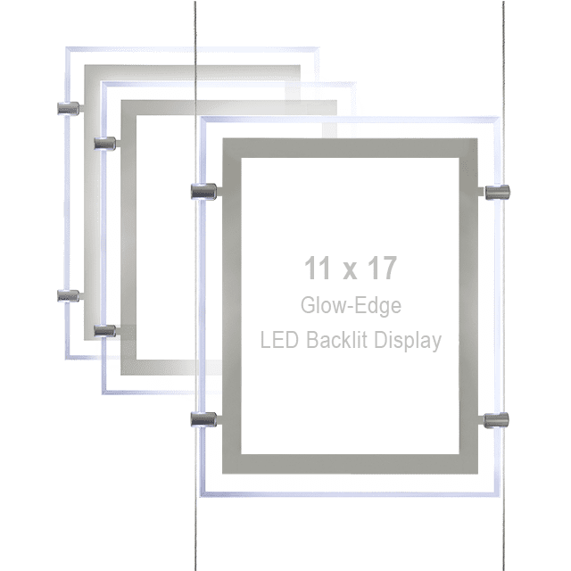 11" x 17" Acrylic LED Light Pockets for Windows – Saving Bundles | Nova Display Systems