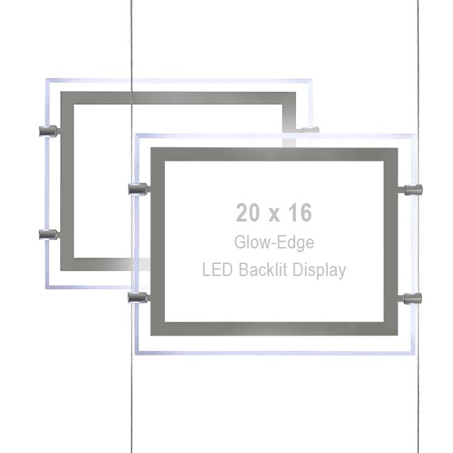20" x 16" Acrylic LED Light Pockets for Windows – Saving Bundles | Nova Display Systems