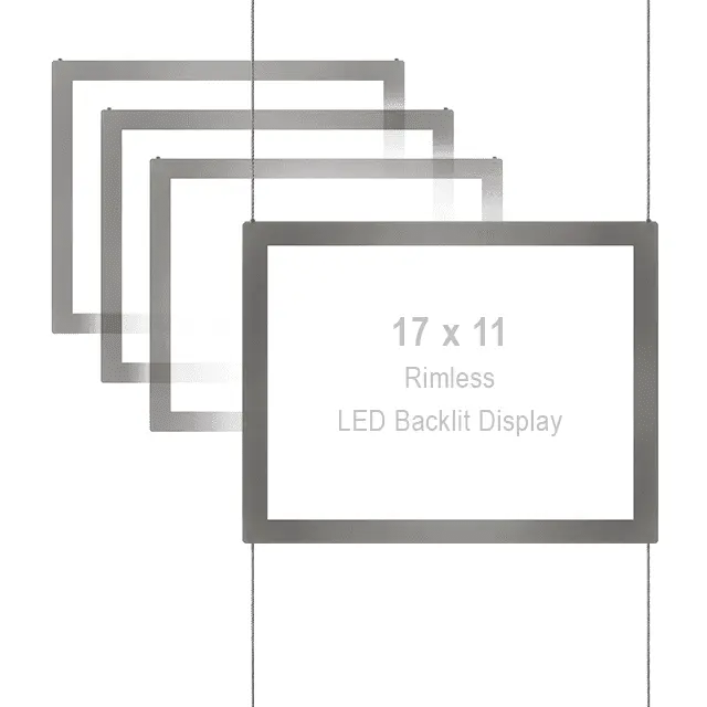 17" x 11" Acrylic LED Light Pockets for Windows – Saving Bundles | Nova Display Systems