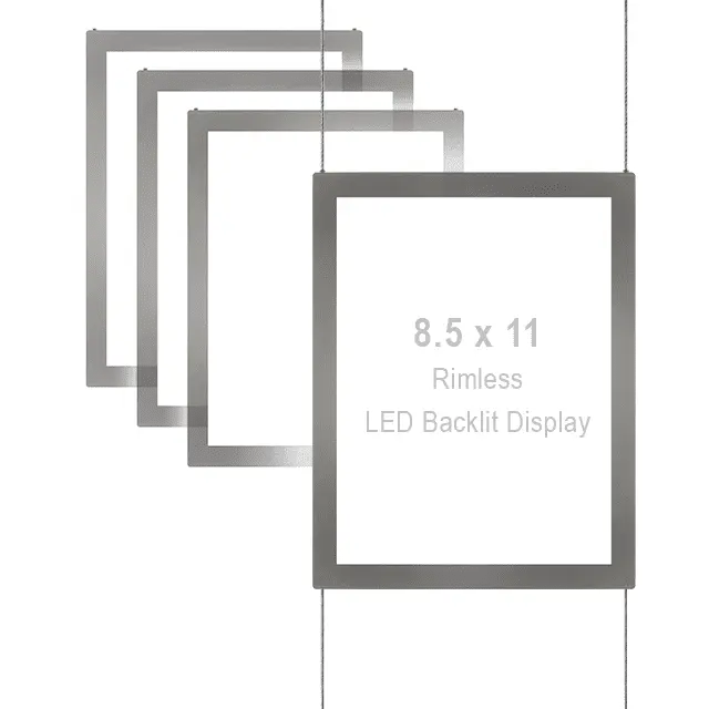8.5" x 11" Acrylic LED Light Pockets for Windows – Saving Bundles | Nova Display Systems