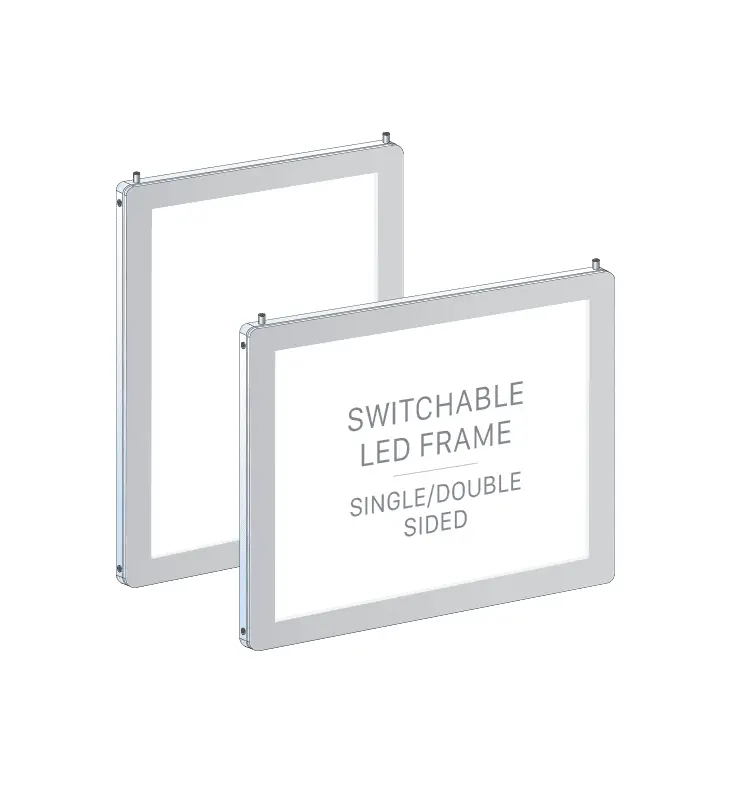 LED Light Pocket Switchable for Letter Size Inserts | Nova Display Systems
