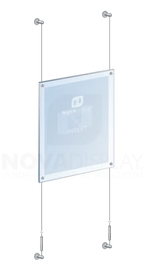 KASP-050 Cable Suspended Acrylic Poster Display Kit / Wall-to-Wall Mounted | Nova Display Systems