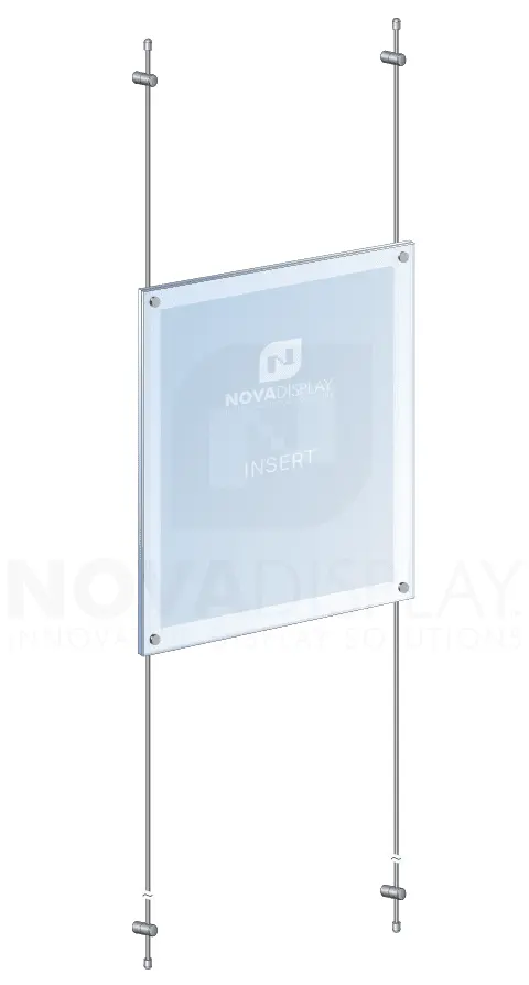 KASP-060 Rod Suspended Acrylic Poster Display Kit / Wall-to-Wall Mounted | Nova Display Systems