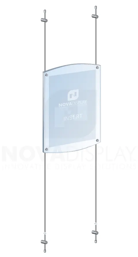 KASP-065 Rod Suspended Acrylic Poster Display Kit / Wall-to-Wall Mounted | Nova Display Systems