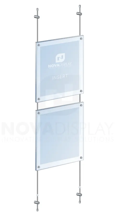 KASP-160 Rod Suspended Acrylic Poster Display Kit / Wall-to-Wall Mounted | Nova Display Systems