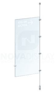 Cable/Rod Suspended Partition Walls | Acrylic Resin Décor Panels