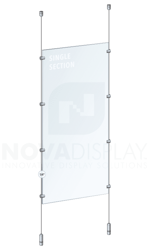 Cable/Rod Suspended Partition Walls | Acrylic Resin Décor Panels