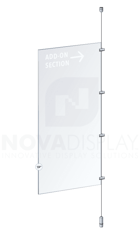 Cable/Rod Suspended Partition Walls | Acrylic Resin Décor Panels