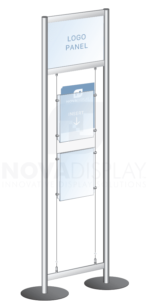 KFMR-003 Versa-Module Floor-Standing Display Kit with Cable System | Nova Display Systems