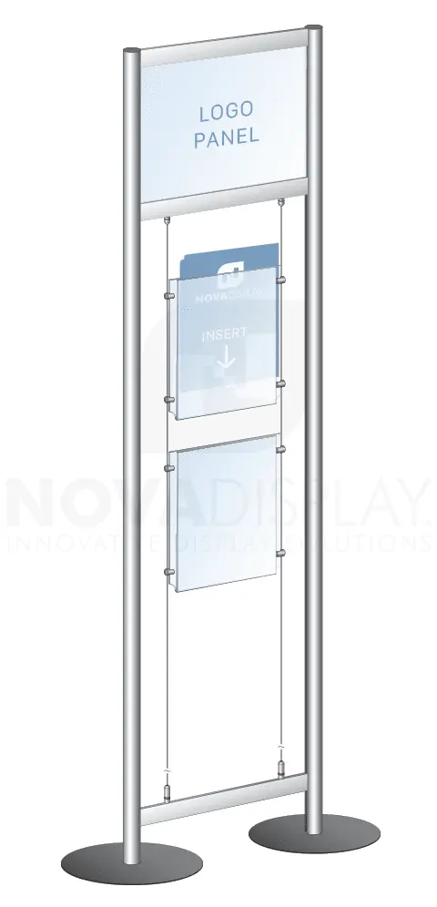 KFMR-003 Versa-Module Floor-Standing Display Kit with Cable System | Nova Display Systems