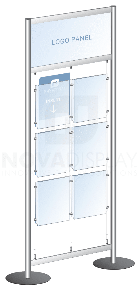 KFMR-024 Versa-Module Floor-Standing Display Kit with Cable System | Nova Display Systems