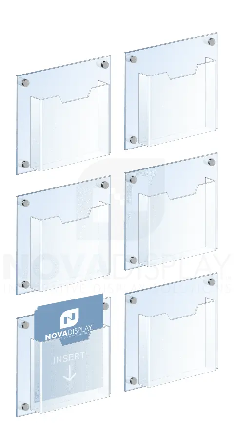 KLD-051 Wall Mounted Acrylic Info/Literature Display Kit with Standoff Supports | Nova Display Systems