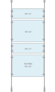 Cable/Rod Suspended Partition Walls | Acrylic Resin Décor Panels