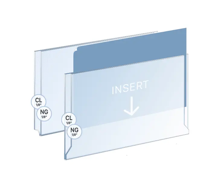 Easy Access Acrylic Holder / Landscape Classic and Expo Style | Nova Display Systems