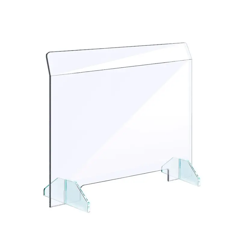 Acrylic Sneeze Guard with Removable Base — Acrylic Sneeze Guards for Counter | Nova Display Systems
