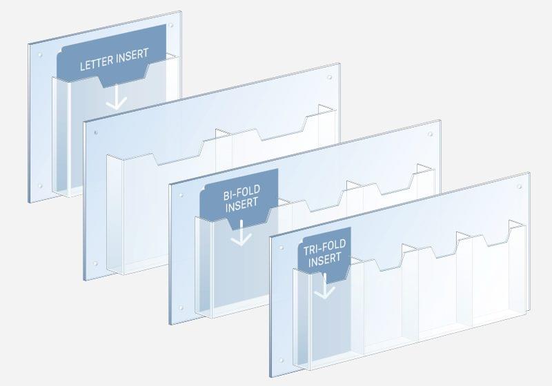 Wall Mounted Acrylic Literature Holders — Pocket Style Options | Nova Display Systems